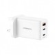 MOMAX One Plug 65W 3-Port GaN Charger (White)